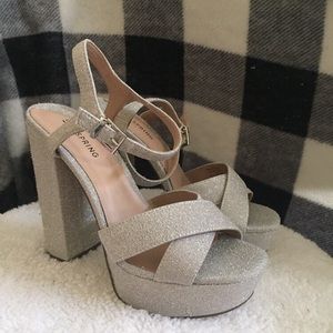 Blinged out Unisex heels ❄️